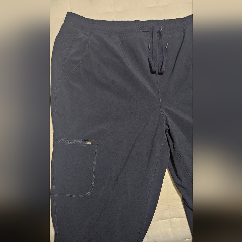 Women's Eddie Bauer Fleece Lined Pants: Nany w/Navy/Green Plaid Fleece: Size- 16 - Picture 8 of 11